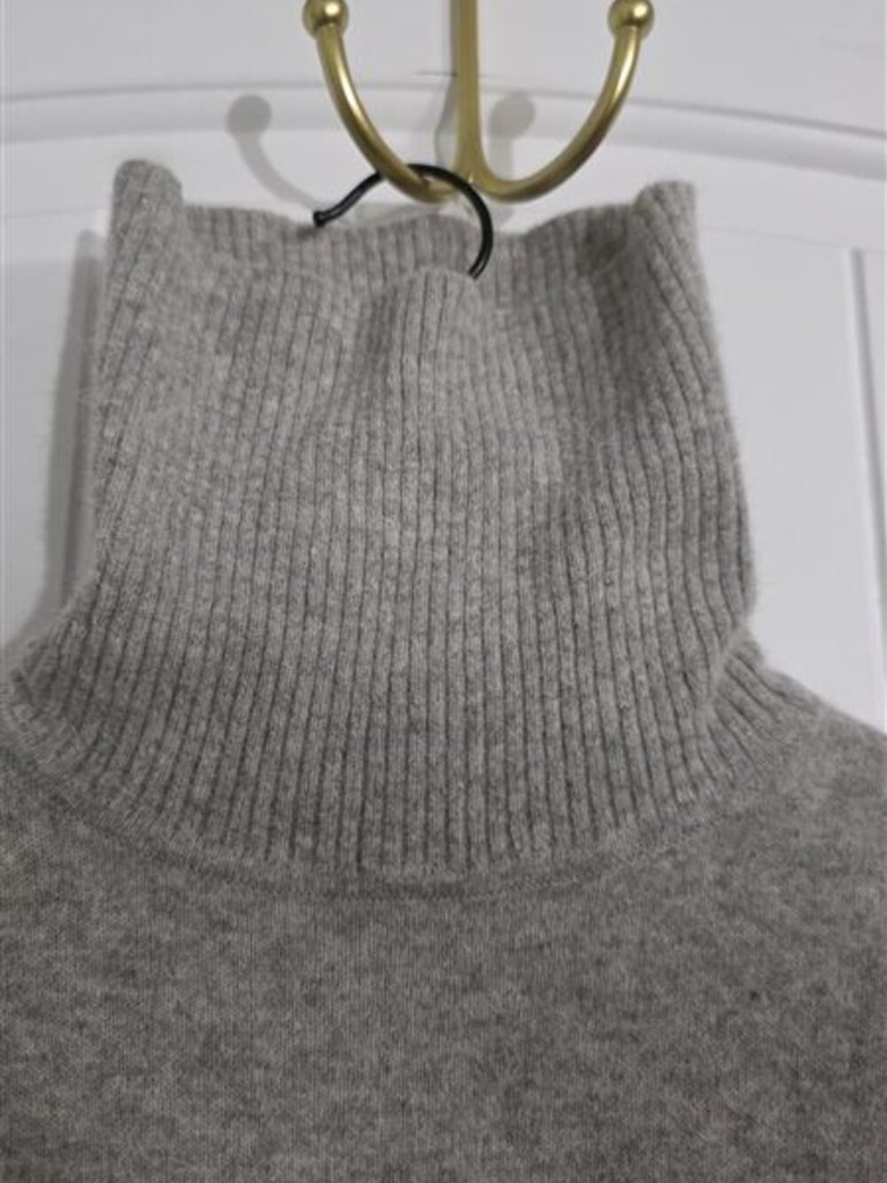 Moda International Gray Angora Lambswool Blend Turtleneck, XS Fits like a Small - Picture 4 of 8